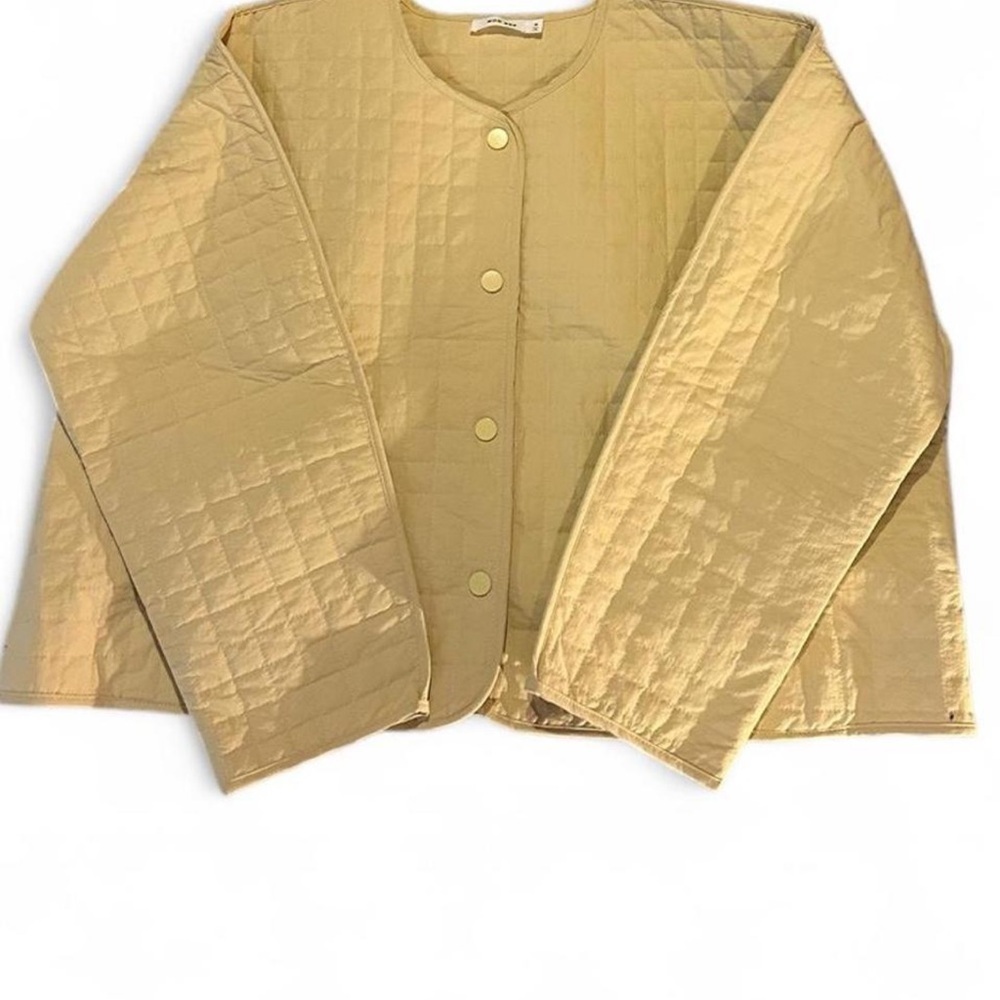 Mod Ref Butter Yellow Utility Jacket Quilted Lightweight